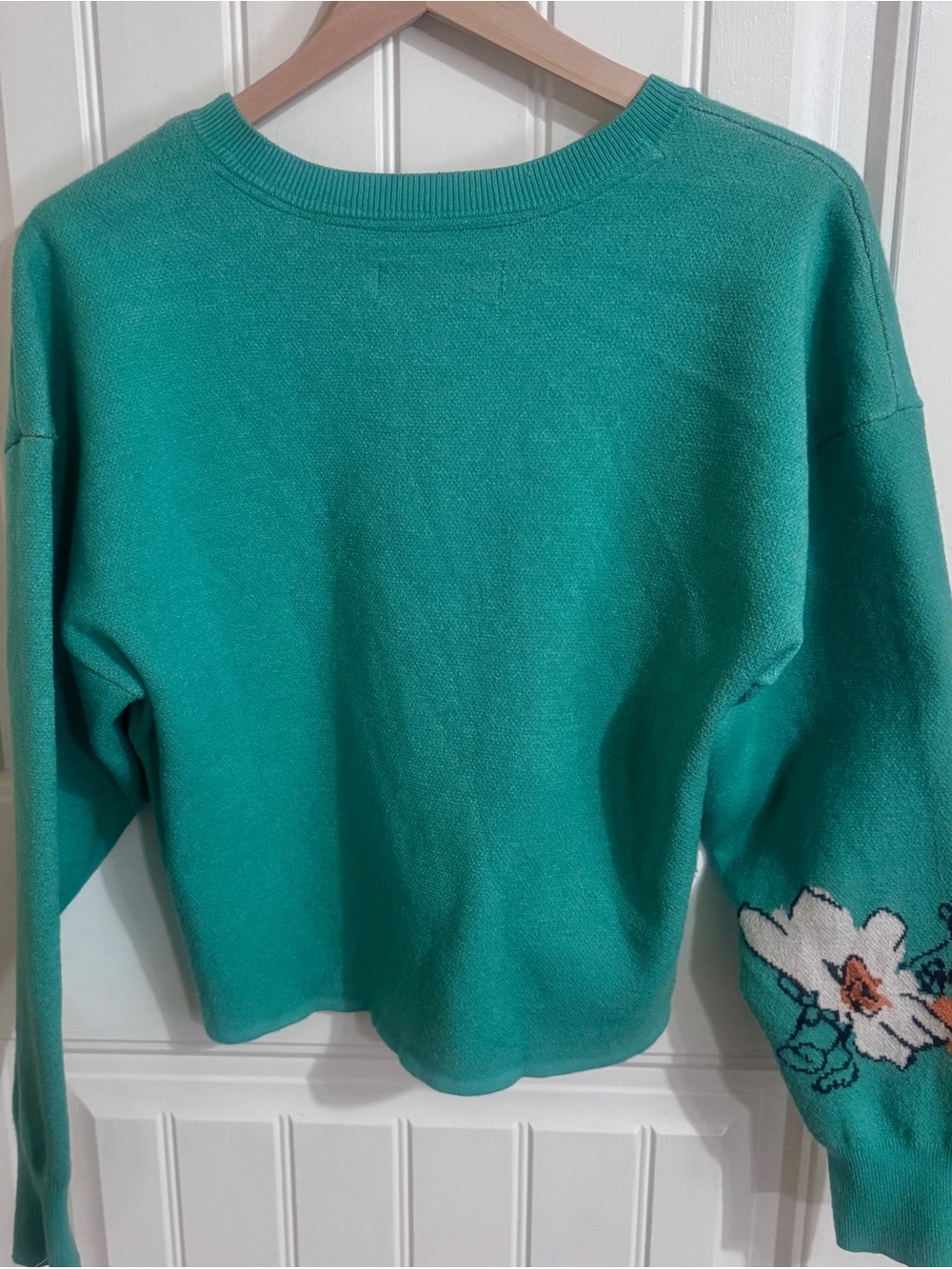 Anthropologie Maeve x Sonal Nathwani Camryn Cropped Floral Sweater Small - Picture 10 of 12